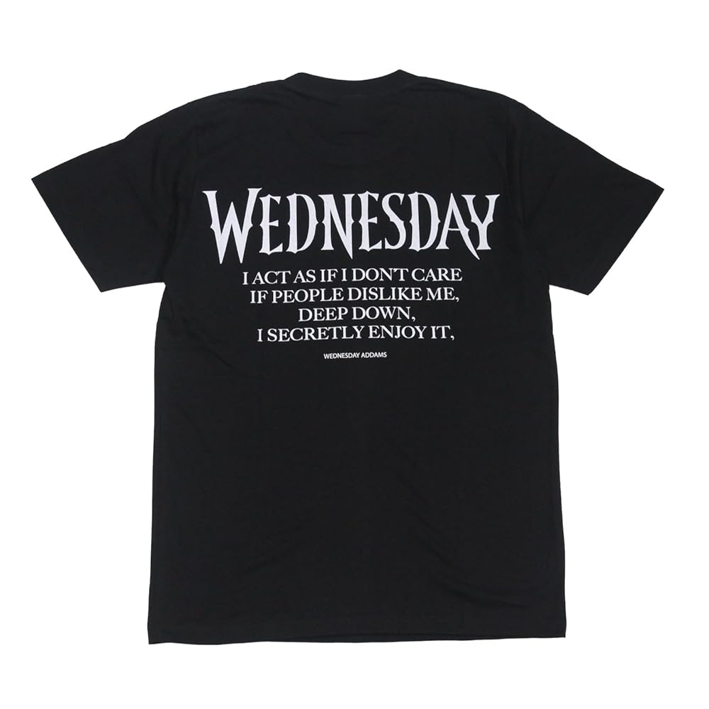 アダムスファミリー　tシャツ　黒　映画　ウェンズデー 黒☆新品アダムスファミリー【Wednesday】ウェンズデーTシャツ